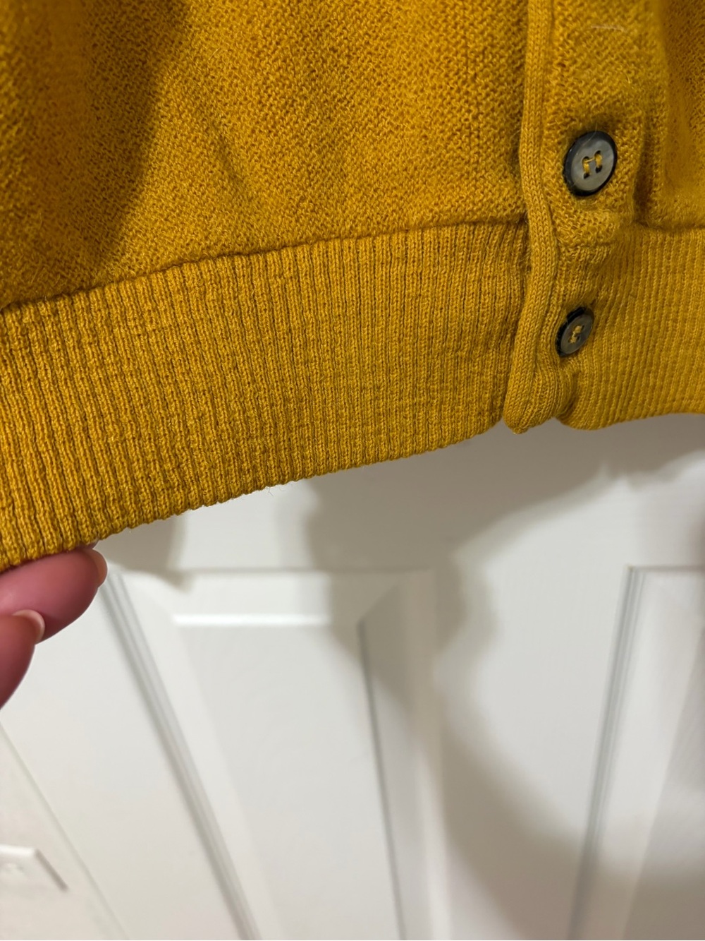 VTG 60s Arnold Palmar Robert Bruce Alpaca Wool Mustard Cardigan Sweater M Men - Picture 6 of 14